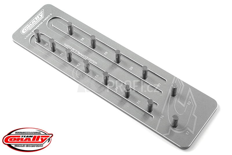 Hliníkový držák pastorků M1.0/5,0mm hřídel (pro třináct pastorků)