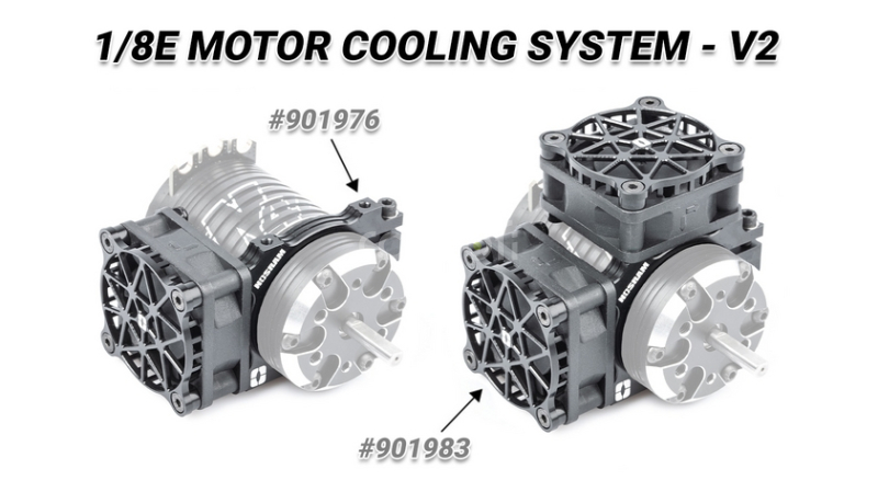 Hliníkový držák V2 pro 42mm motor - jeden nebo dva ventilátory 40mm
