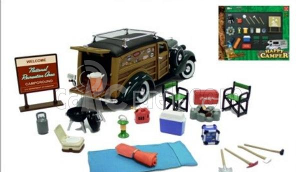 Hobby gear Accessories Set Camper Campeggio - Happy Camping Set Caravan 1:24 Různé