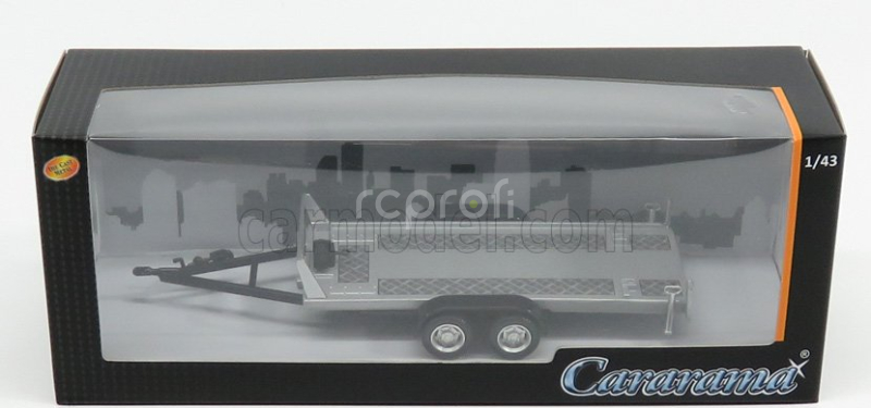 Hongwell Accessories Carrello Trasporto Auto 2-assi - Car Transporter Trailer 1:43 Stříbrná Černá