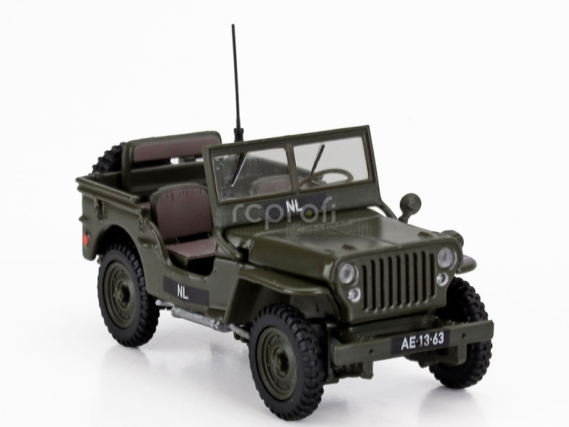 Hongwell Jeep Willys Necaf 1/4 Nl Army Open 1942 1:43 Vojenská Zelená