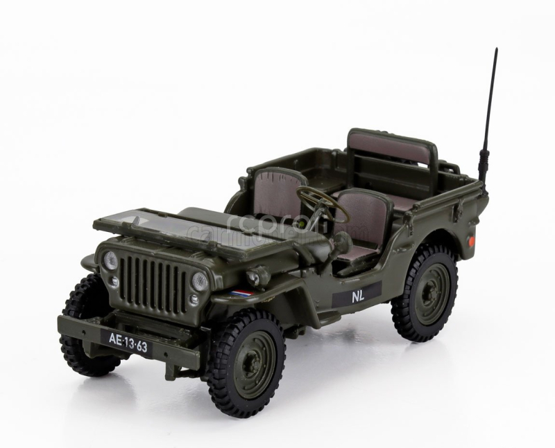 Hongwell Jeep Willys Necaf 1/4 Nl Army Open 1942 1:43 Vojenská Zelená