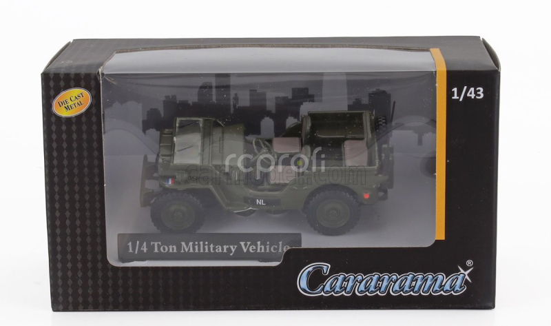 Hongwell Jeep Willys Necaf 1/4 Nl Army Open 1942 1:43 Vojenská Zelená