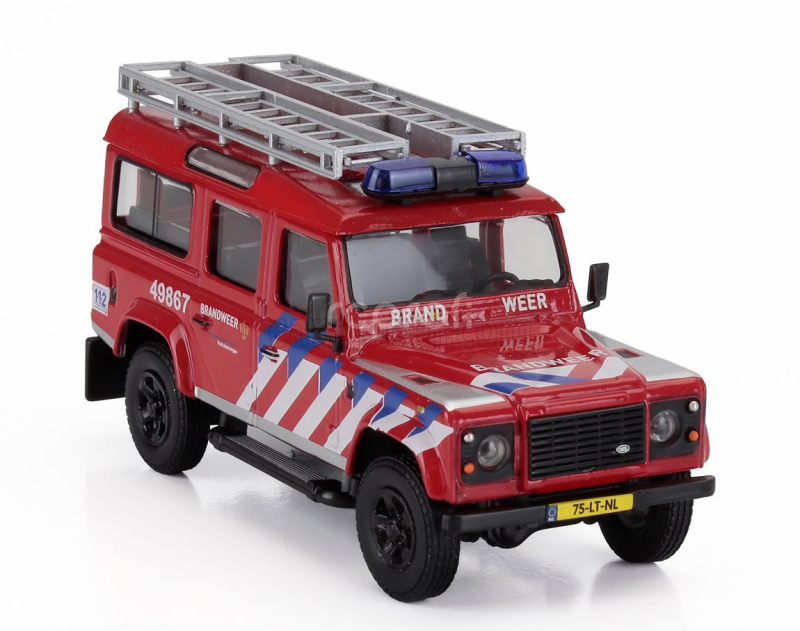 Hongwell Land rover Land Defender 110 Fire Engine 2004 1:43 Červená Bílá Modrá