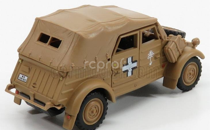 Hongwell Volkswagen Type 82 Cabriolet Closed Afrika Korps Erwin Rommel 1941 1:43 Vojenský Písek