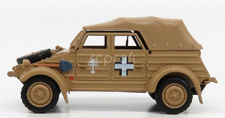 Hongwell Volkswagen Type 82 Cabriolet Closed Afrika Korps Erwin Rommel 1941 1:43 Vojenský Písek