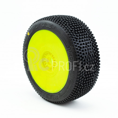 HOT DICE V2 BUGGY C2 (SOFT) nalepené gumy, žluté disky (2 ks.)
