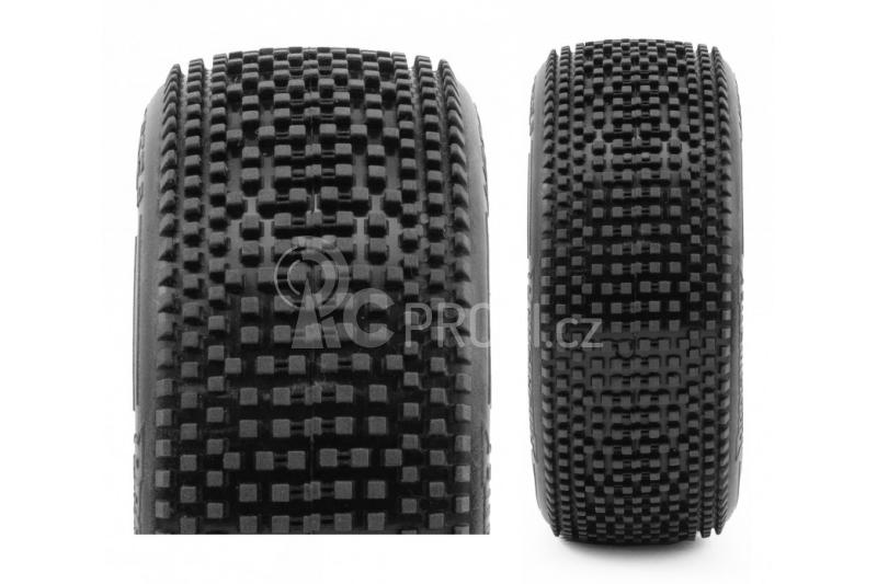 HOT DICE V2 BUGGY C3, (MEDIUM) nalepené gumy, černé disky, 2 ks.