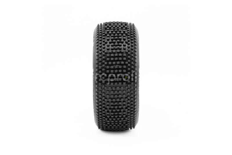 HOT DICES V2 BUGGY S1 (SUPER SOFT) nalepené pneumatiky, bílé disky, 2 ks.