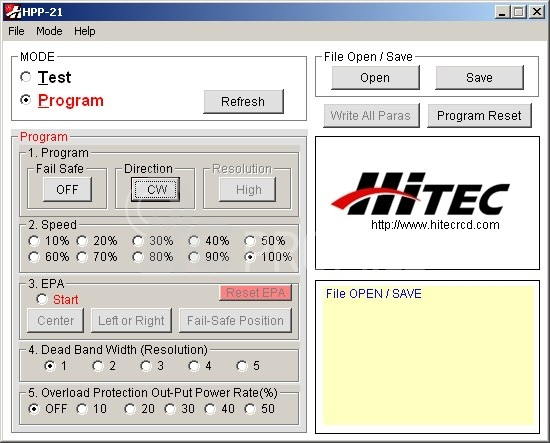 HPP-21 PLUS Tester a programátor digitálních serv s PC rozhraním (mini-USB)