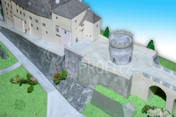 Hrad Český Šternberk - papírový model 1:300