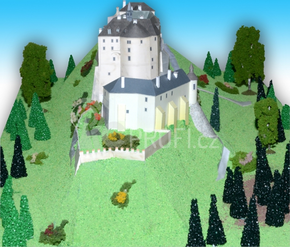 Hrad Český Šternberk - papírový model 1:300