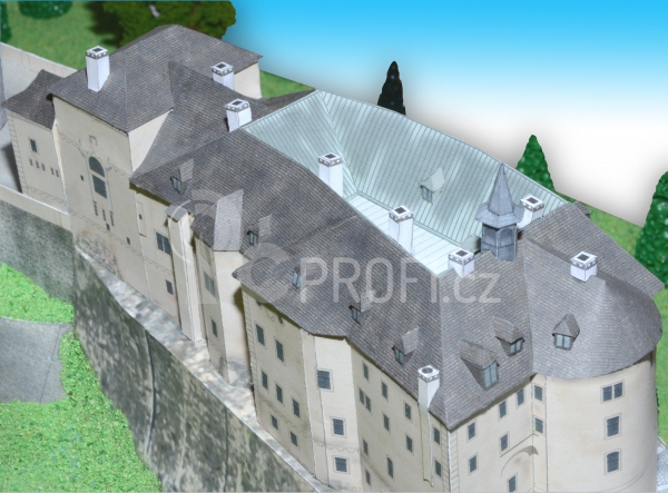Hrad Český Šternberk - papírový model 1:300