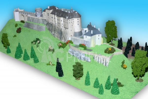 Hrad Český Šternberk - papírový model 1:300