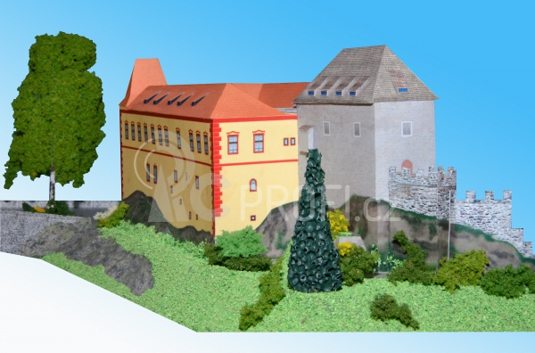 Hrad Kámen u Pacova - papírový model 1:250