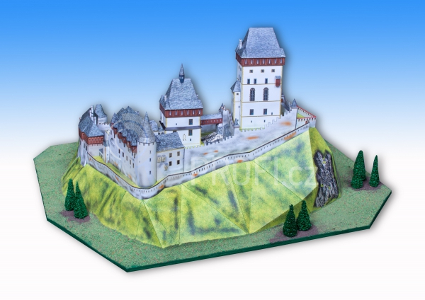 Hrad Karlštejn - papírový model 1:350