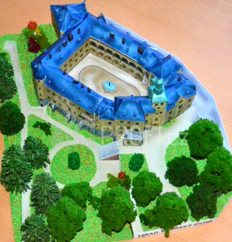 Hrad Vlašský Dvůr Kutná Hora - papírový model 1:350