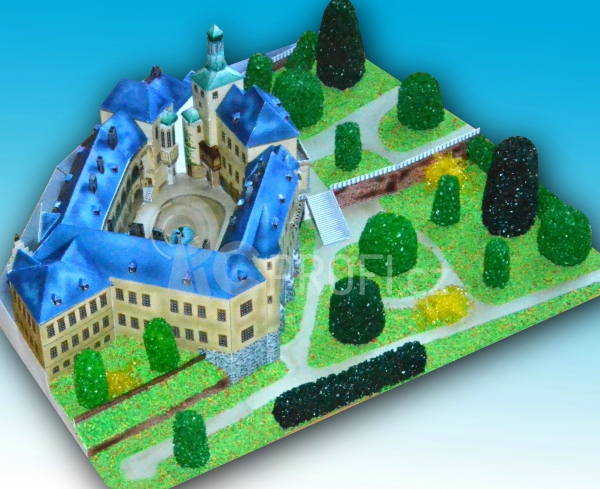 Hrad Vlašský Dvůr Kutná Hora - papírový model 1:350
