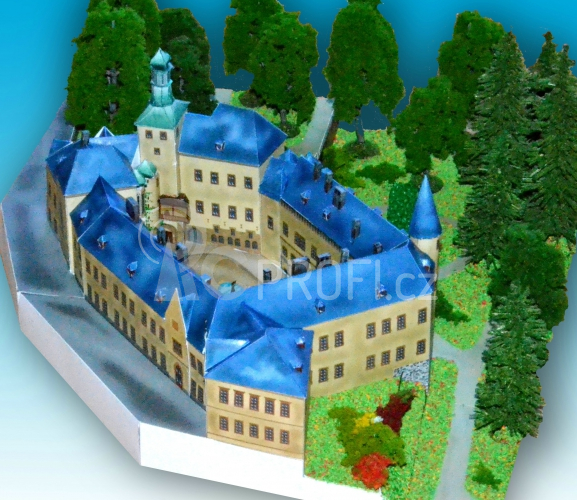 Hrad Vlašský Dvůr Kutná Hora - papírový model 1:350