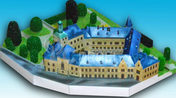 Hrad Vlašský Dvůr Kutná Hora - papírový model 1:350