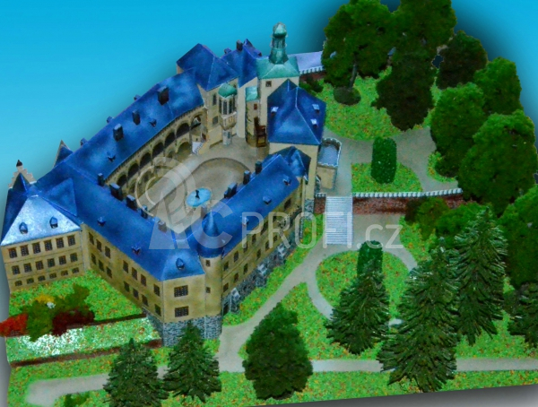 Hrad Vlašský Dvůr Kutná Hora - papírový model 1:350