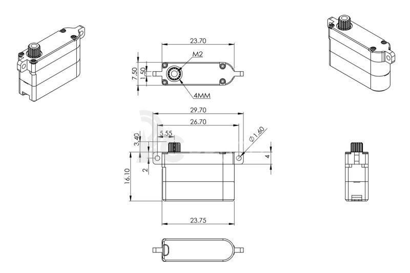 HS75 (0.087s/60°, 4.0kg.cm)