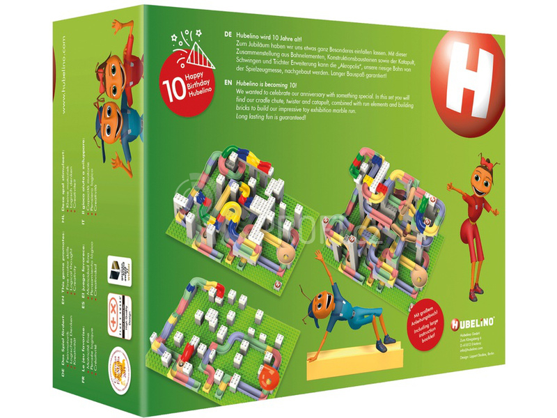HUBELINO Kuličková dráha - set s kostkami Anniversary 525ks