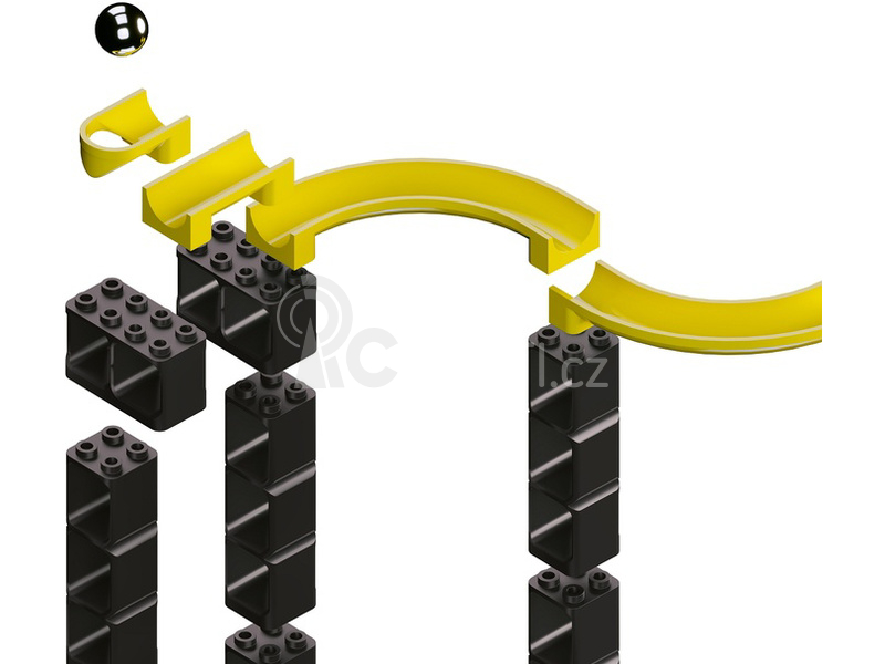 HUBELINO Pi Kuličková dráha - set s kostkami XL 246 dílků