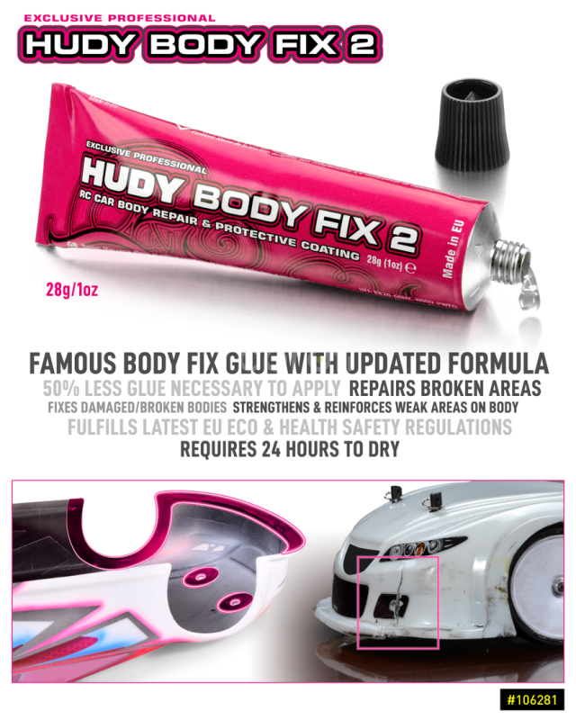HUDY Body Fix 2 Lepidlo na opravu karoserií 28g