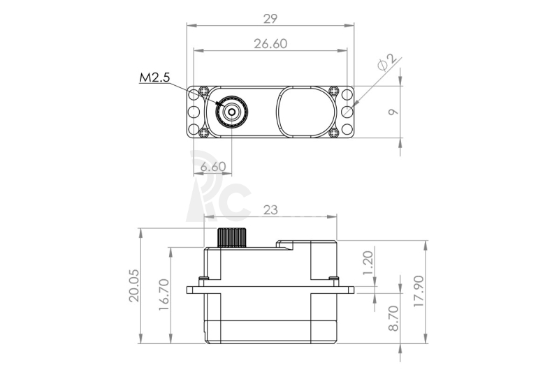 HV75K (0.09s/60°, 3.3kg.cm)