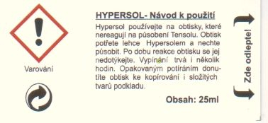 Hypersol - Silný vypínací roztok na obtisky Agama 25ml