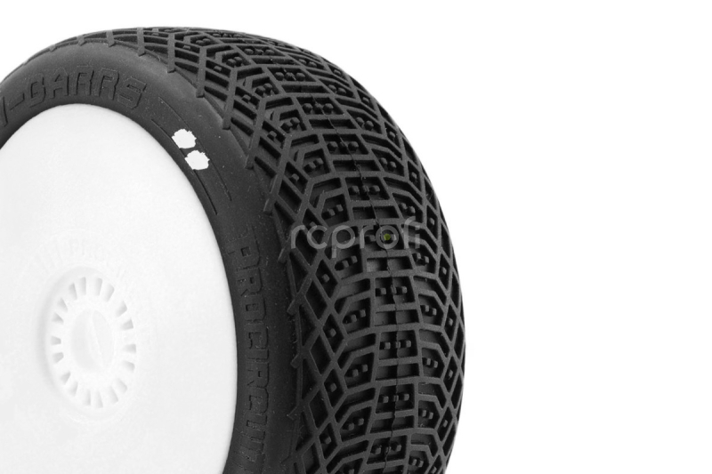 I-BARRS V3 BUGGY S1 (SUPER SOFT) nalepené pneumatiky, bílé disky, 2 ks.