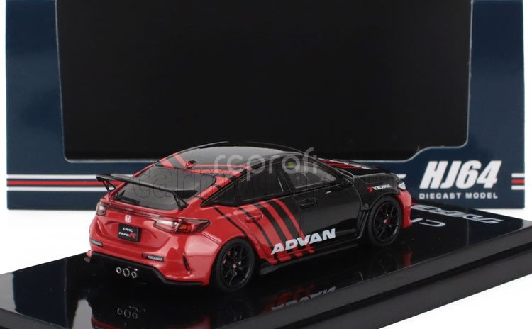 Ignition-model Honda Civic Type-r (fl5) Advan 2020 1:64 Černá Červená