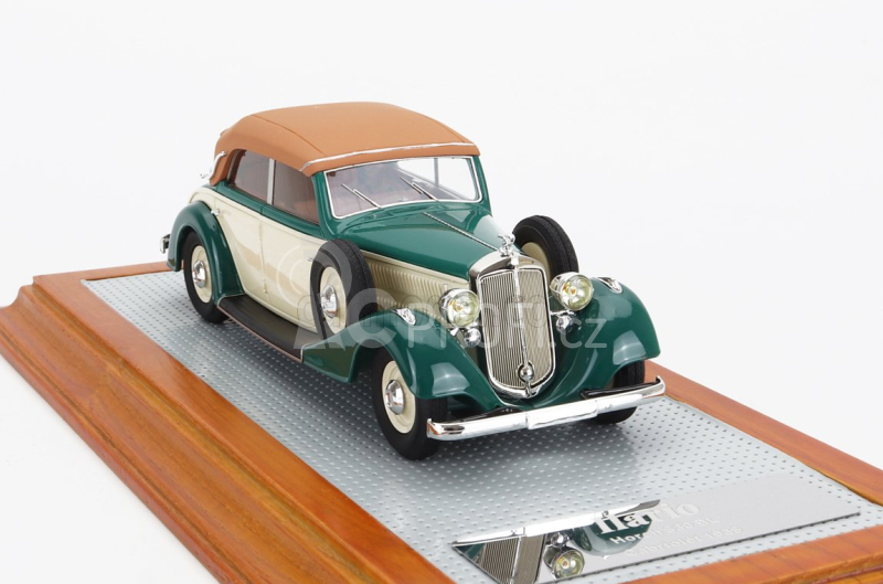Ilario-model Horch 830 Bl Cabriolet Closed 1936 1:43 Zelená Béžová Hnědá