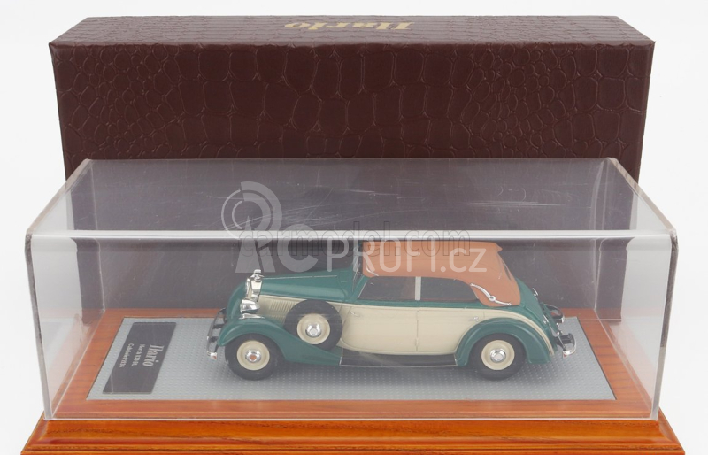 Ilario-model Horch 830 Bl Cabriolet Closed 1936 1:43 Zelená Béžová Hnědá