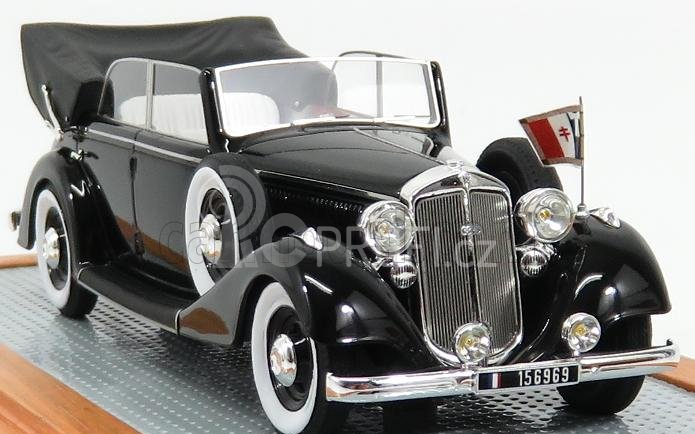 Ilario-model Horch 830bl Cabriolet Open 1936 - General De Gaulle 1:43 Black