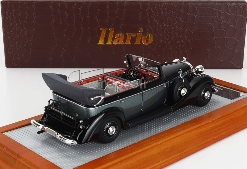 Ilario-model Horch 951a Pullman Original Car Cabriolet Open 1938 1:43 Černá Zelená Met