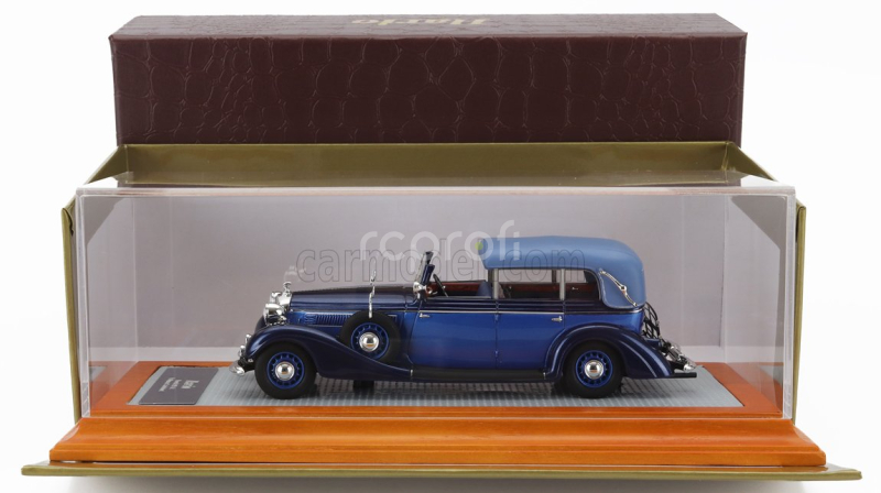 Ilario-model Horch 951a Pullman Original Car Semiconvertible Cabriolet Closed 1937 1:43 2 Tóny Modré