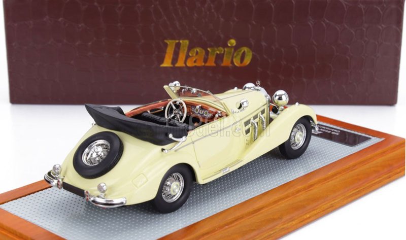 Ilario-model Mercedes benz 540k Sn154084 Sindelfingen Cabriolet A Open 1936 1:43 Žlutá