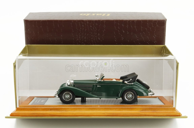 Ilario-model Mercedes benz 540k Sn154156 Sindelfingen Cabriolet A Open 1936 1:43 Zelená Černá