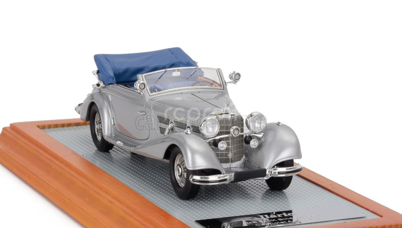 Ilario-model Mercedes benz 540k Sn154157 Sindelfingen Cabriolet A Open 1937 1:43 Stříbrná Modrá