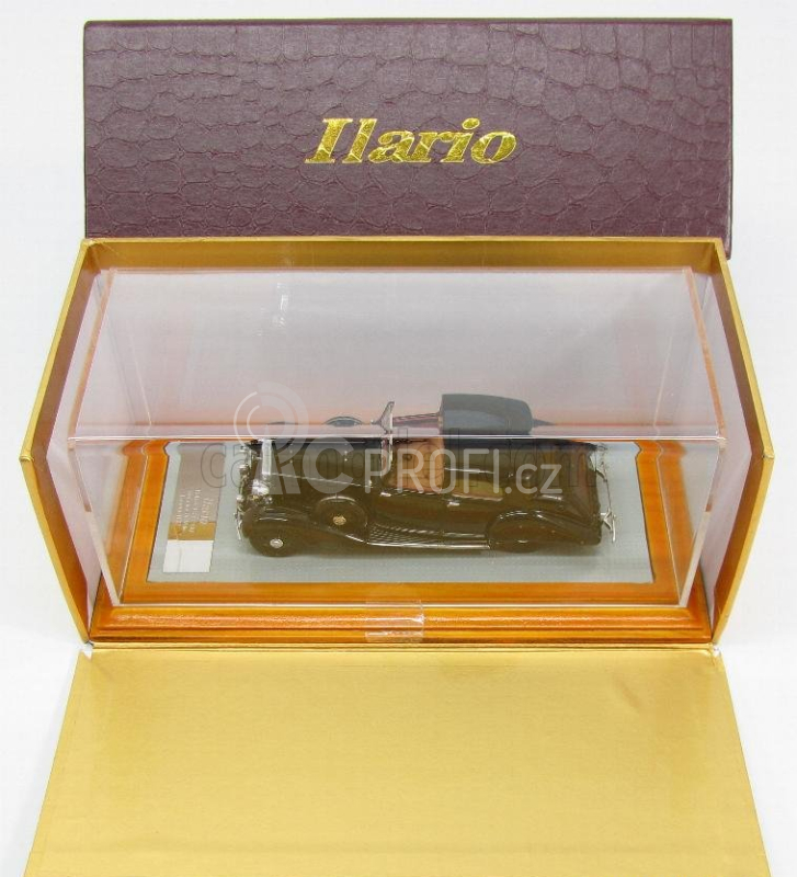 Ilario-model Rolls royce Piii 3cp130 Sedanca De Ville Hooper Semiconvertible 1937 1:43 Black
