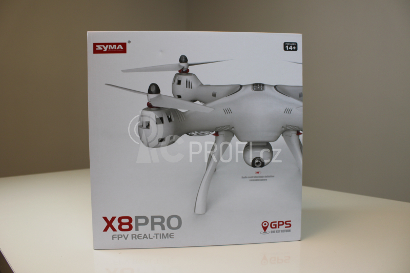 Dron Syma X8PRO, bílá + náhradní baterie