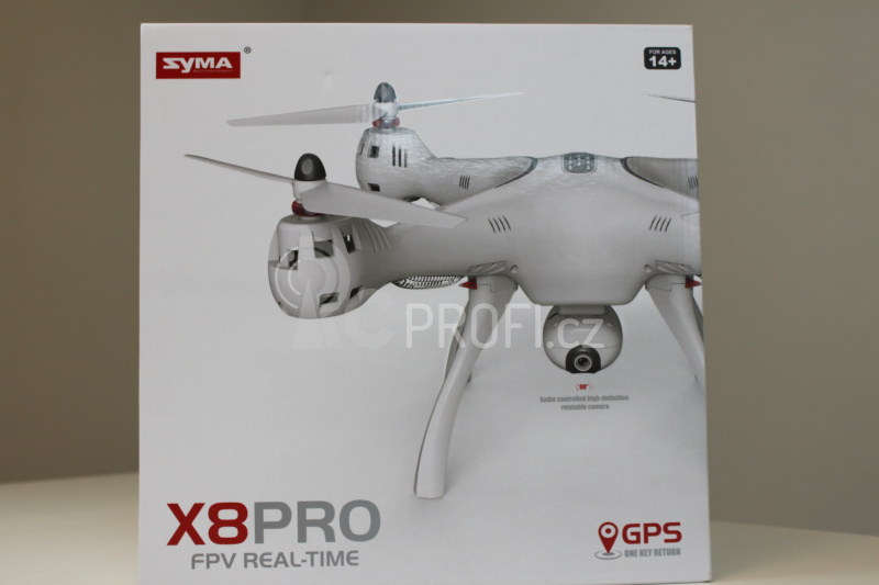 Dron Syma X8PRO, bílá + náhradní baterie