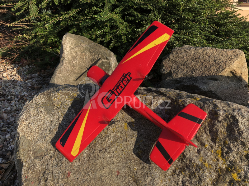 RC letadlo Cessna Glider Z50, červená + náhradní baterie