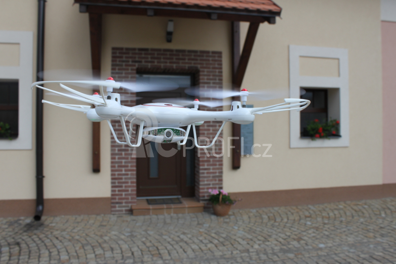 Dron Syma X5UW-D, bílá + náhradní baterie