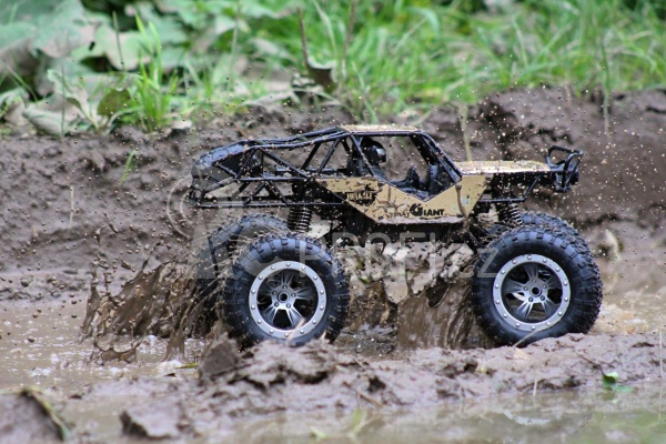 RC voděodolný crawler Important Miracle, zlatá + náhradní baterie