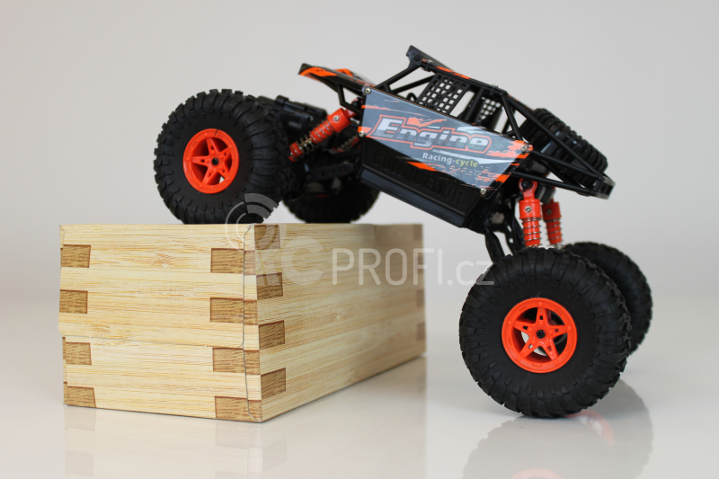 RC crawler Engine 1:18, oranžová