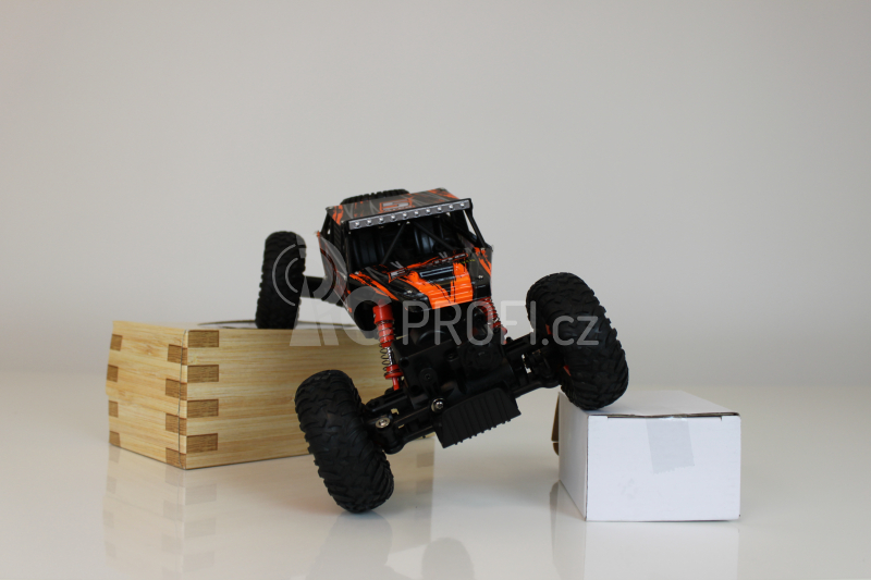 RC crawler Engine 1:18, oranžová + náhradní baterie