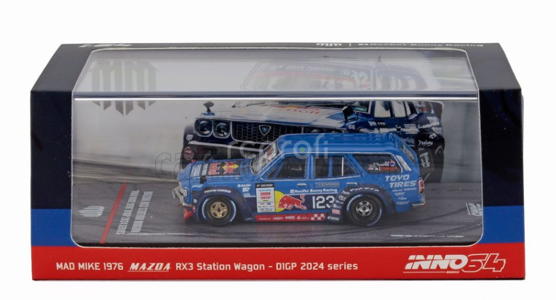 Inno-models Mazda Rx-3 Sw Station Wagon N 123 Racing 1976 1:64 Blue